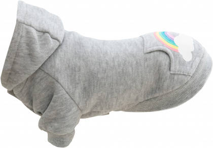 Trixie Rainbow Falls hoodie - kapucnis pulóver (szürke,mintás) kutyák részére TÖBB MÉRETBEN