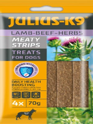 JULIUS K-9 Meaty Snacks jutalomfalat (bárány,gyógynövény) - kutyák részére (70g)