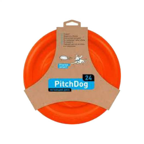 PitchDog Könnyű és rugalmas frizbi játék (narancssárga) kutyák részére (Ø24cm)