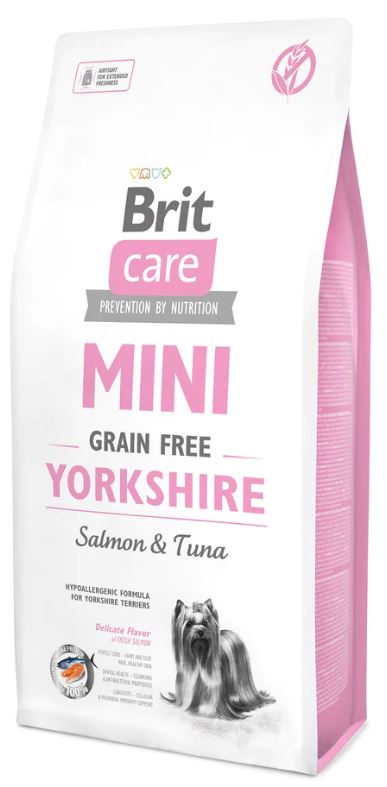 Brit CARE Mini YORKSHIRE 7kg Hypoallergén Száraztáp Lazac-Tonhal