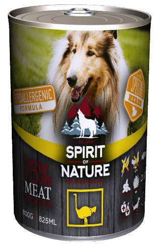 Spirit of Nature Hypoallergenic DOG konzerv 800g TÖBB ÍZBEN