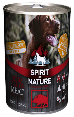 Spirit of Nature Hypoallergenic DOG konzerv 800g TÖBB ÍZBEN