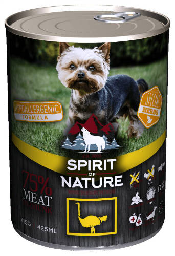 Spirit of Nature Hypoallergenic DOG konzerv 415g TÖBB ÍZBEN