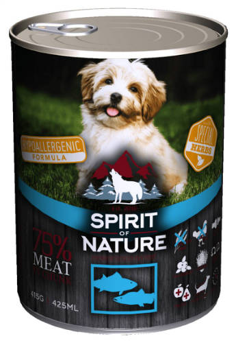 Spirit of Nature Hypoallergenic DOG konzerv 415g TÖBB ÍZBEN