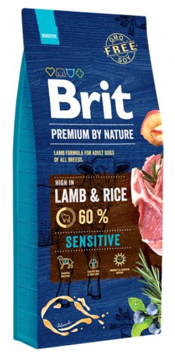 Brit Premium Sensitive Bárányos-Rizses száraztáp 15kg