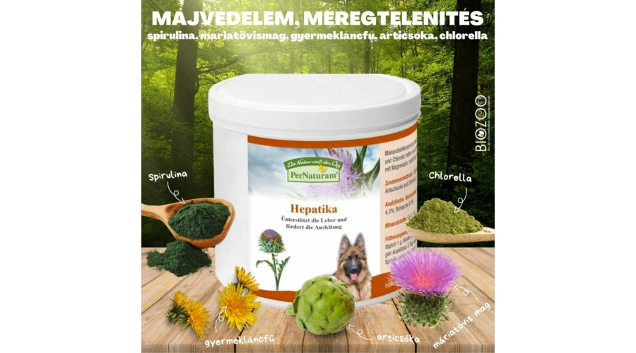 Hepatika - kutya szervezetének méregtelenítésére, májvédelemre 100 g, PerNaturam