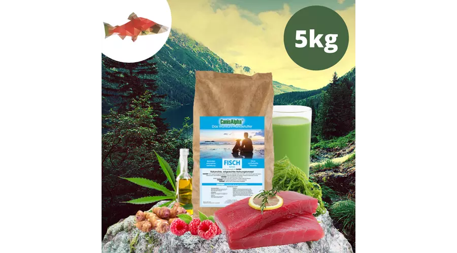 CanisAlpha Wolfskonzept hidegen sajtolt monoprotein száraztáp kutyáknak 5 kg - TENGERI HALFILÉ